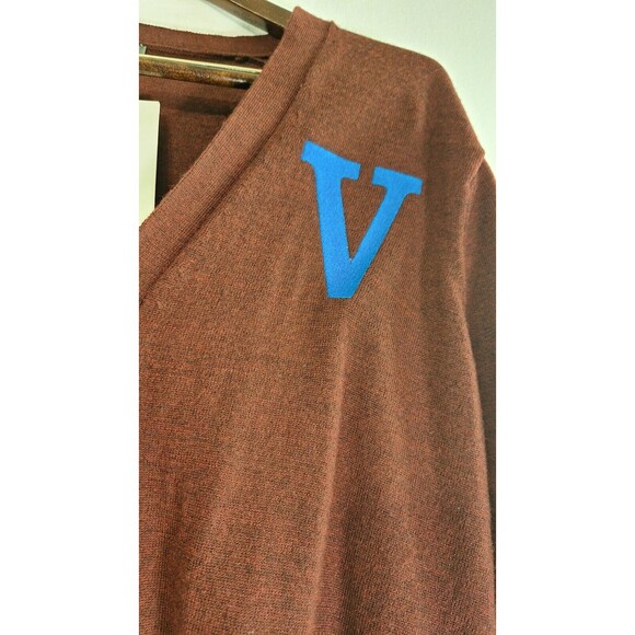 ASOS Embroidered 100% Merino Wool Cardigan Sweater Men Med. Preppy Nerdy Office - Picture 8 of 8